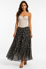 Floral Chiffon Skirt