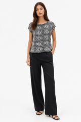 Printed Knit Top