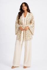 Floral Belted Cardigan