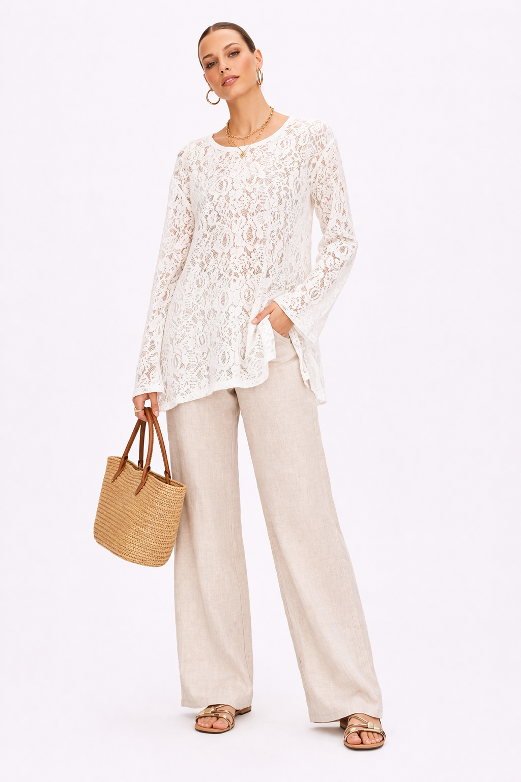 Lace Tunic Top