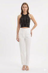 Studded Knit Crop Top