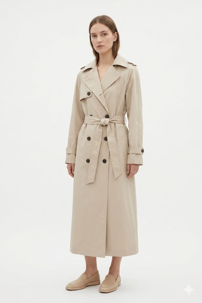 Classic Double-Breasted Trench Coat