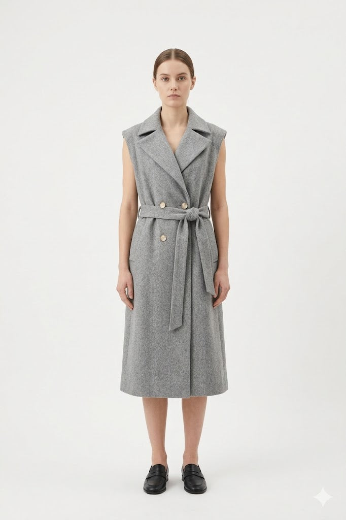 Sleeveless Trench Dress