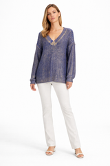 V-Neck Knit Sweater