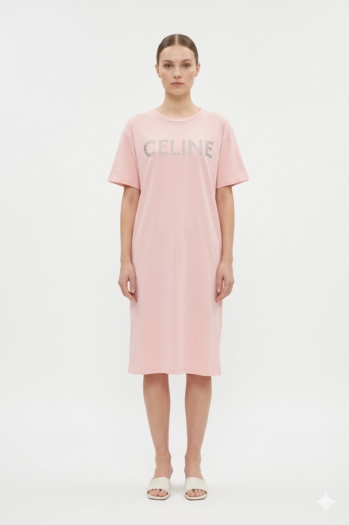 Pink Logo T-Shirt Dress