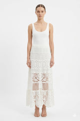 Crochet White Skirt
