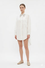 Pearl Collar Shirt Dress