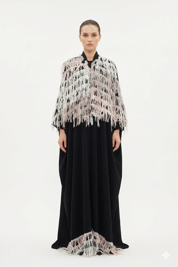 Fringe Detailed Abaya