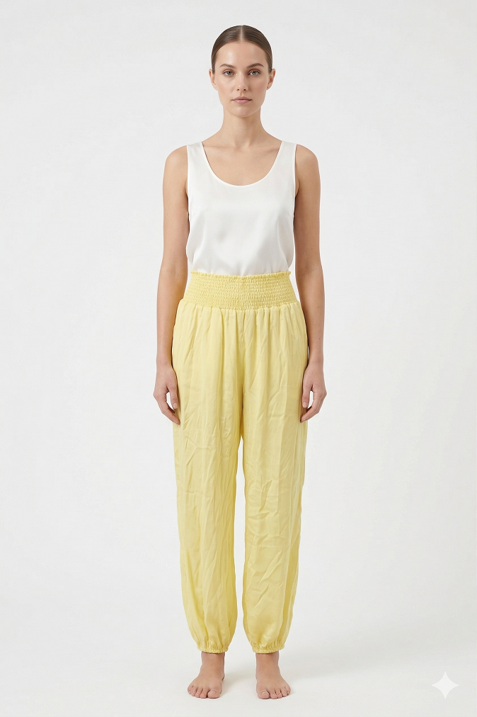 Yellow Smocked Pants