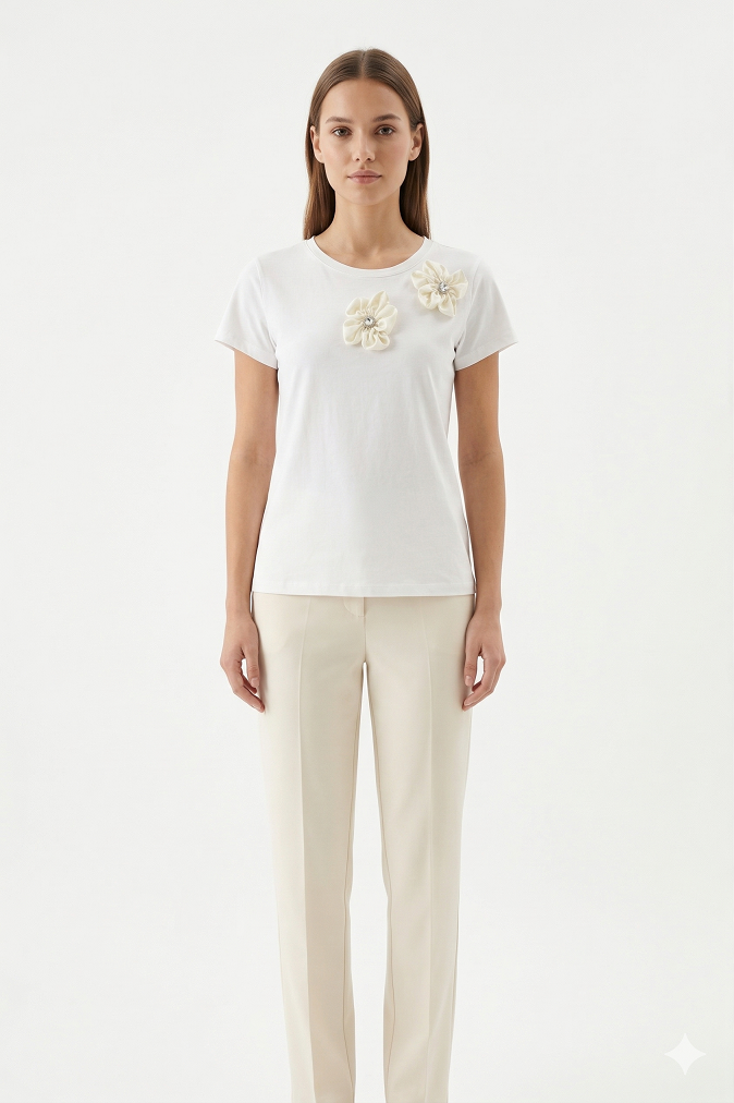 Floral Detail T-Shirt