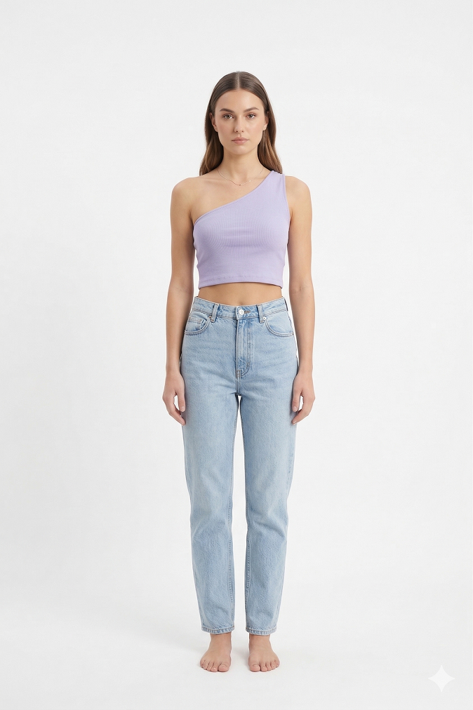 Lilac One-Shoulder Top