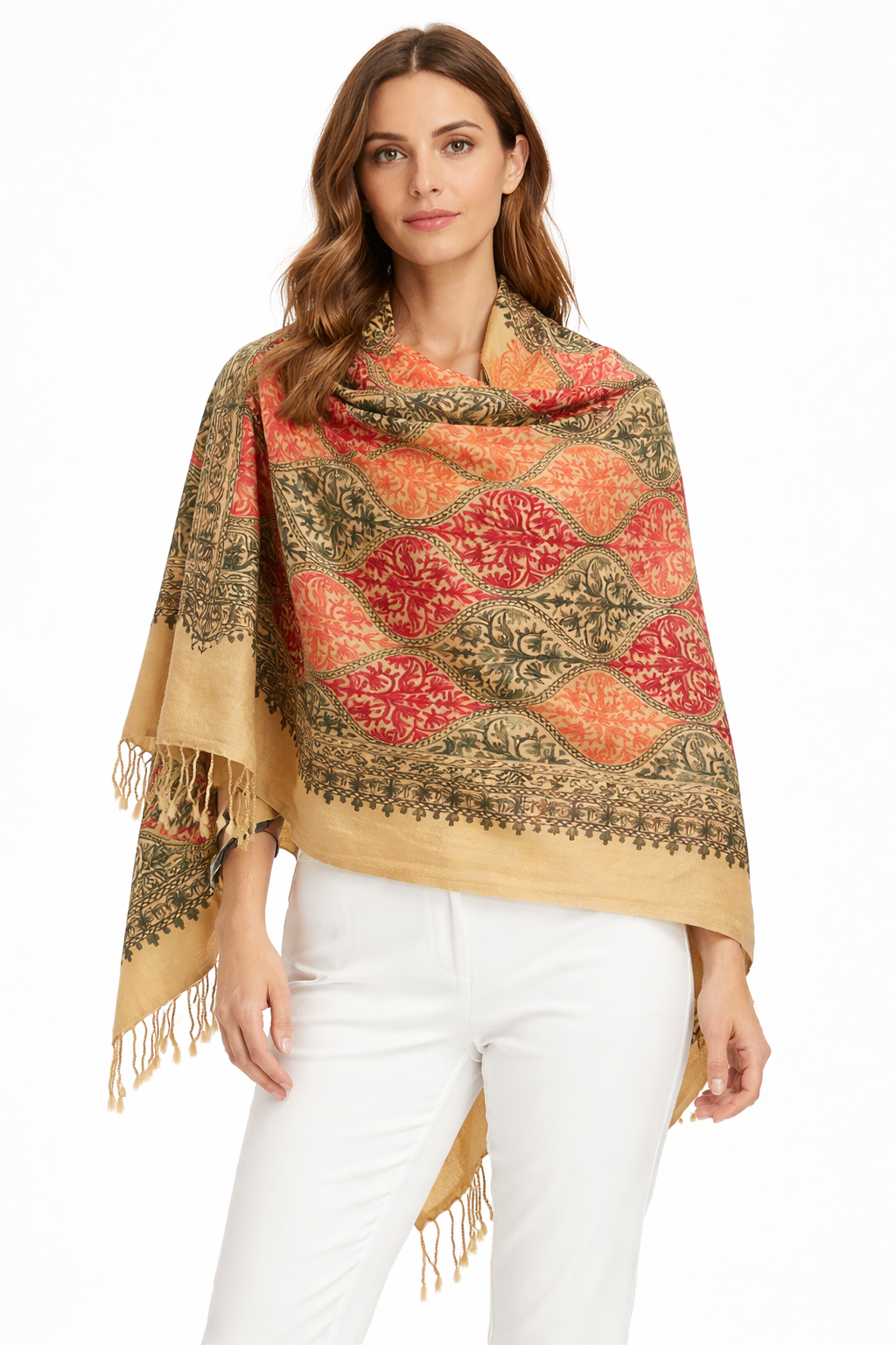 Printed Fringe Scarf