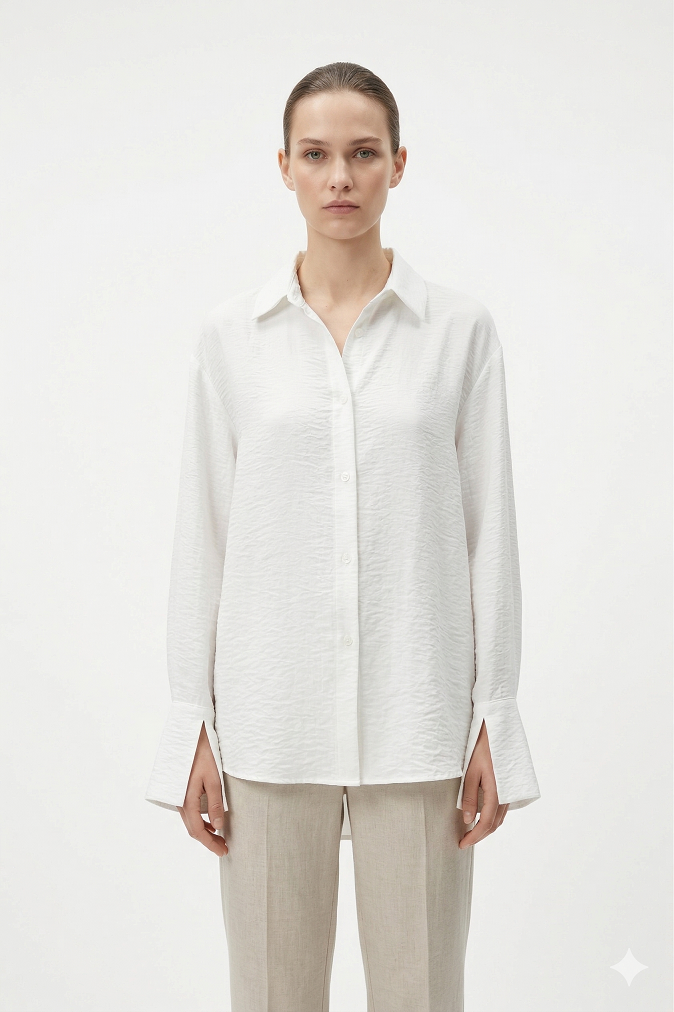 White Textured Shirt