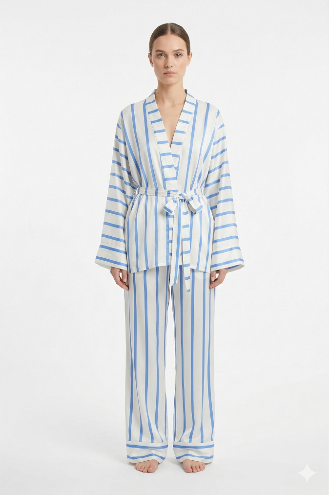 Striped Satin Set