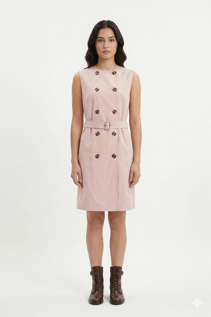Blush Belted Dress