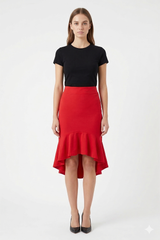 Red Ruffle Skirt