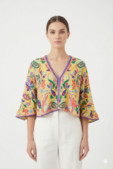 Boho Embroidered Top