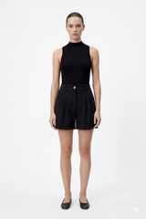 Black Tailored Shorts