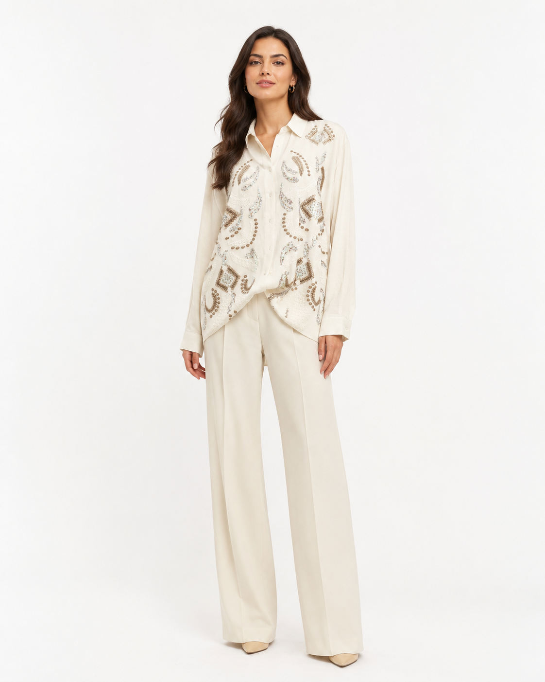 Ivory Sequin Shirt
