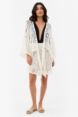 Ivory Crochet Kimono Set