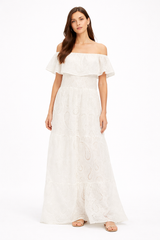 Off-the-Shoulder Broderie Maxi