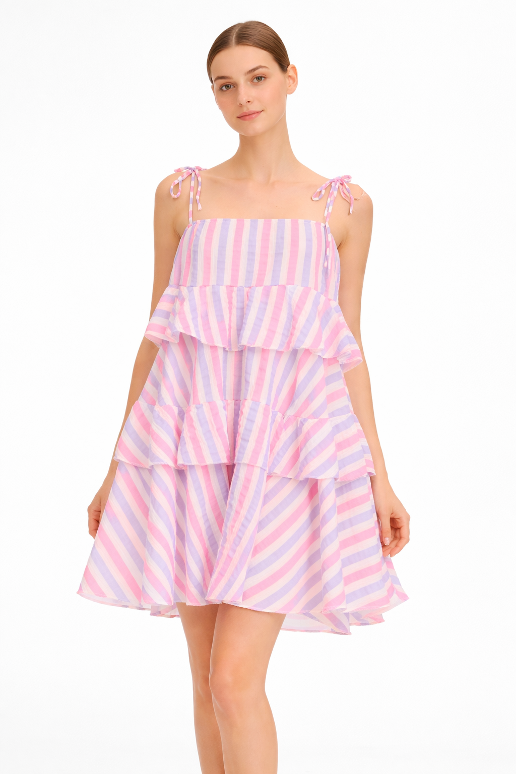 Striped Ruffle Dress