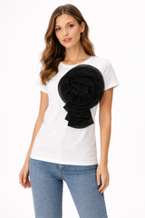Rose Detail T-Shirt