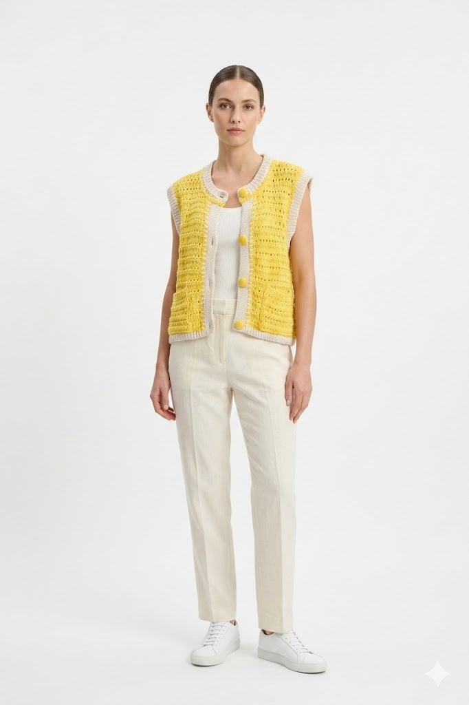 Gold Chevron Knit Kaftan
