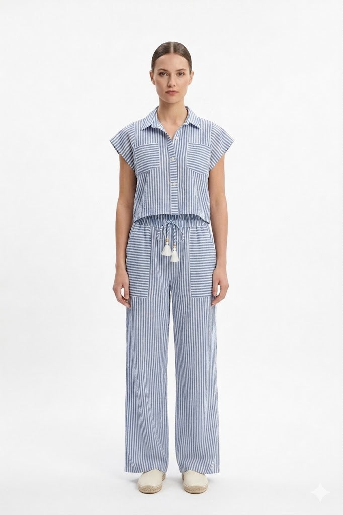 Striped Seersucker Set