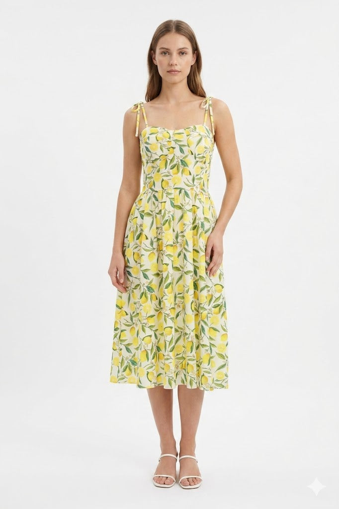 Lemon Print Dress