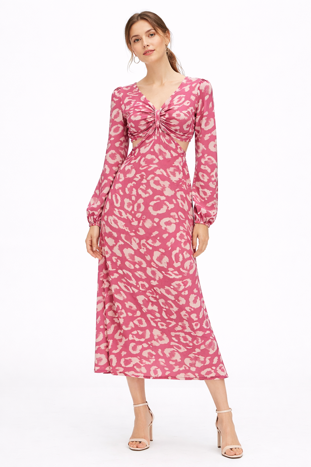 Leopard Twist Midi Dress
