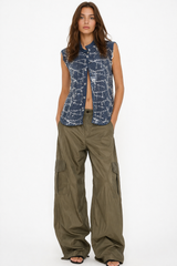 Denim Splash Vest