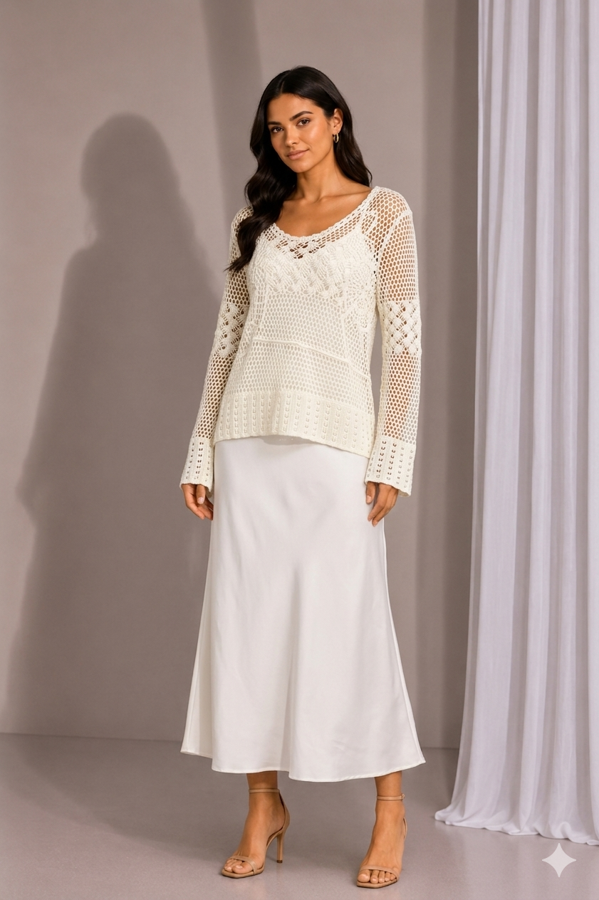 Ivory Crochet Top