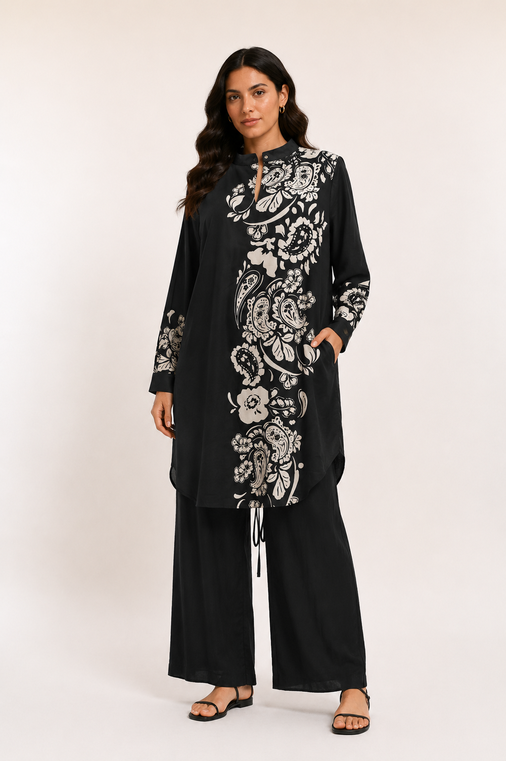 Noir Paisley Tunic