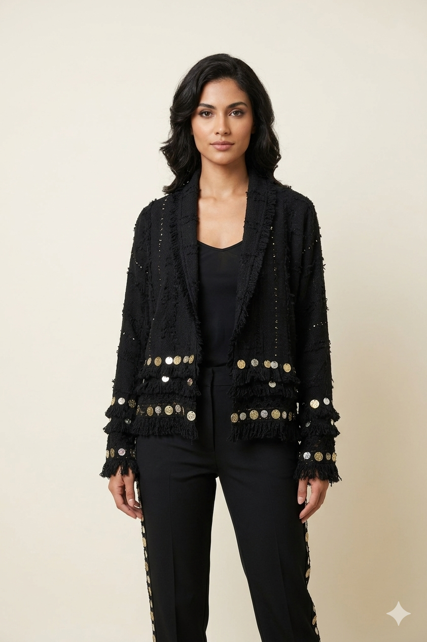 Bohemian Coins Tweed Jacket