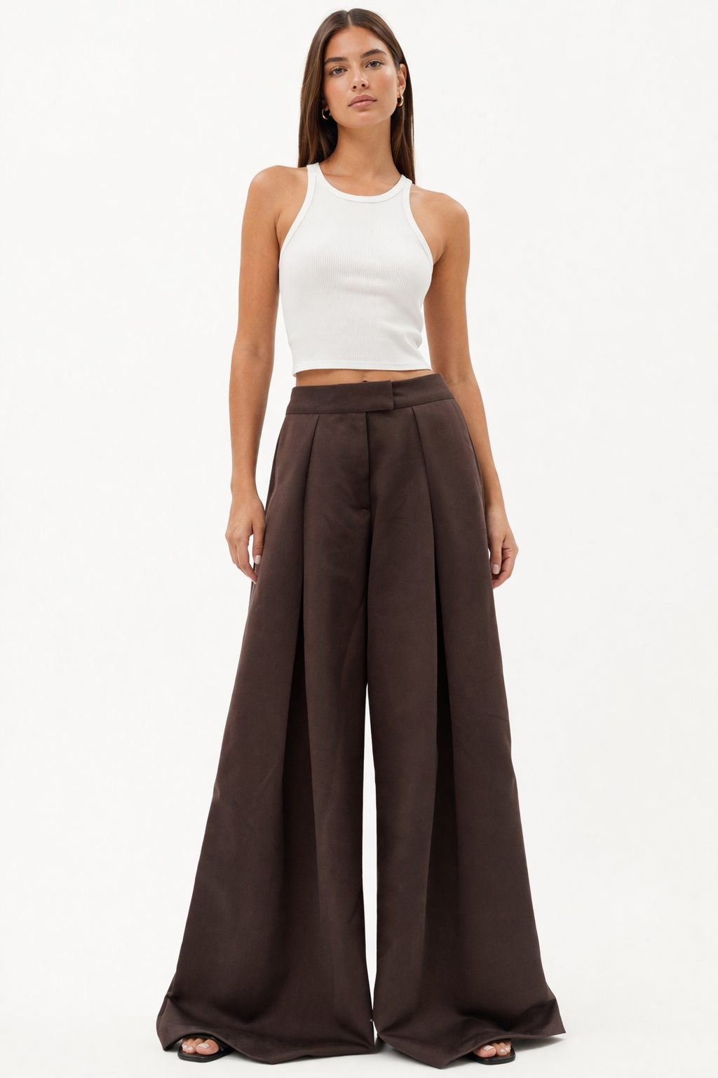 Mocha Pleat Pants