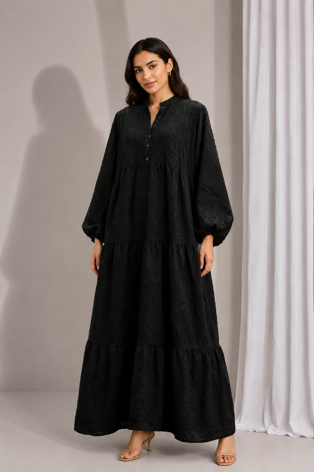 Midnight Embroidered Dress