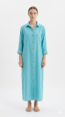 Aqua Shirt Dress