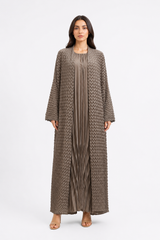 Zig-Zag Textured Abaya Set