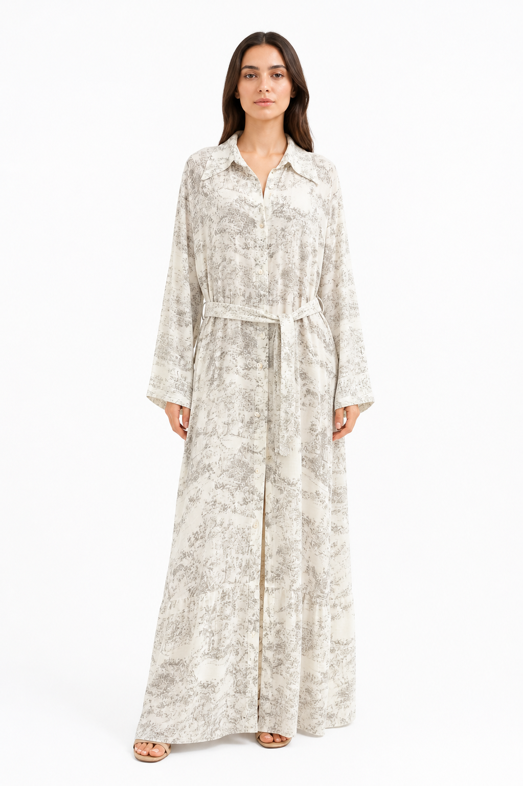Sage Toile Maxi Dress