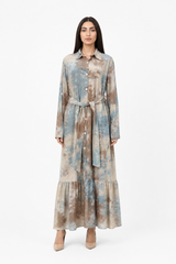 Tie-Dye Maxi Shirt Dress