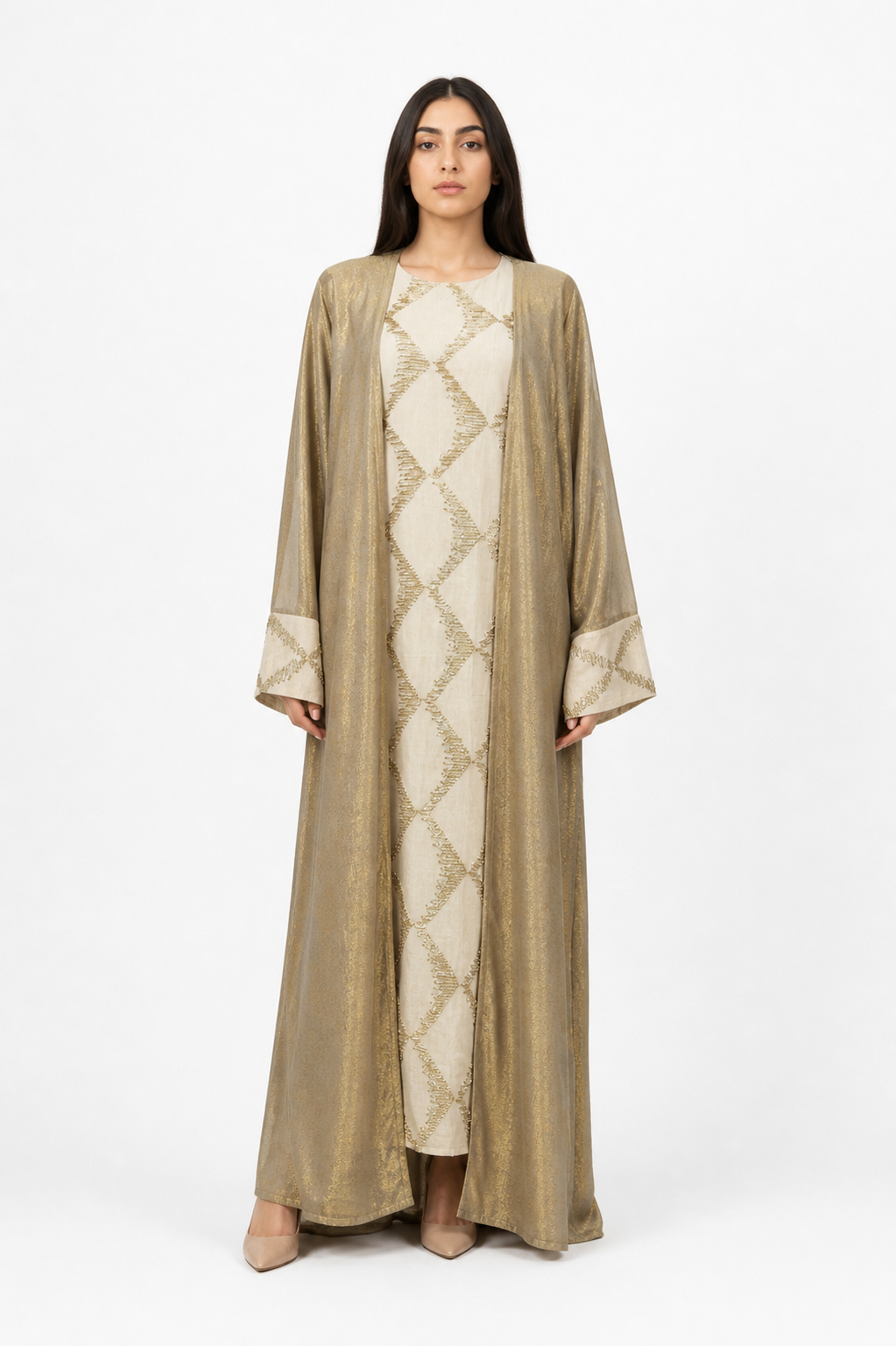 Diamond Embroidered Bisht Set