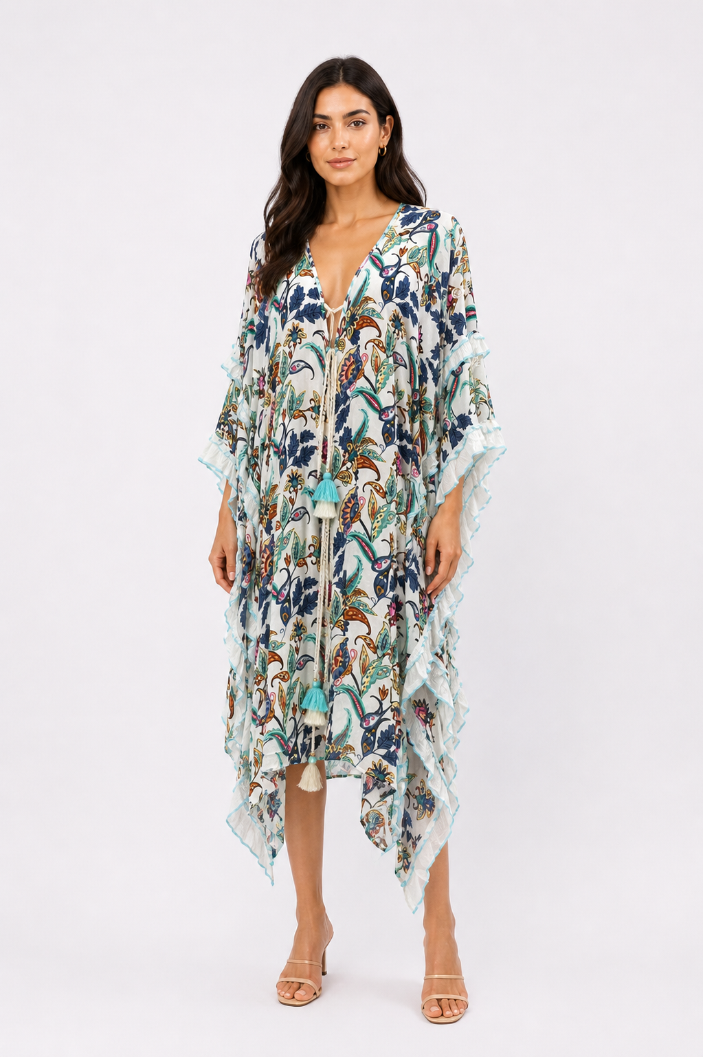 Floral Ruffle Kaftan