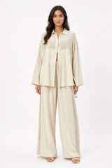 Mesh-Panel Linen Set