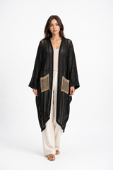 Open-Knit Mesh Cardigan
