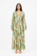 Tropical Pineapple Maxi Dress