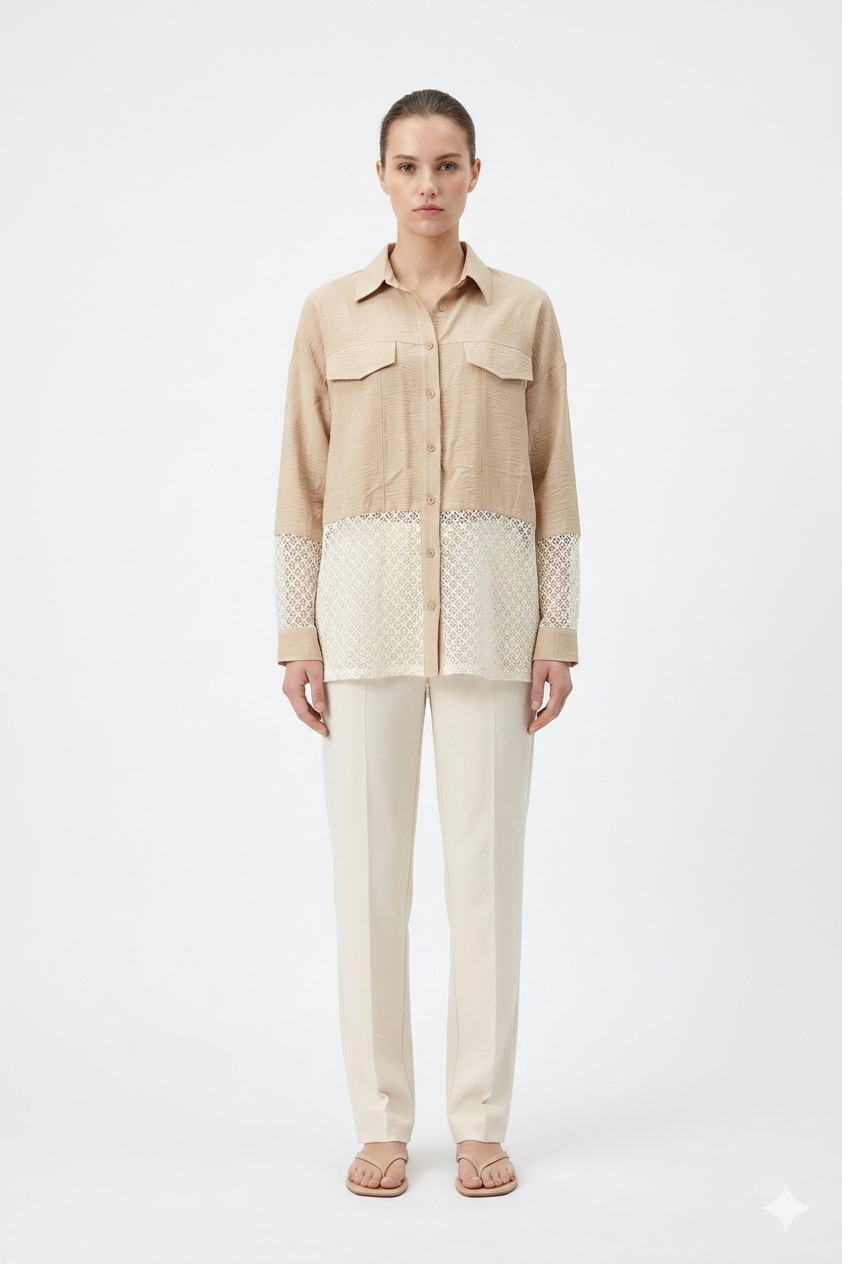Lace Panel Shirt