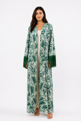 Money Print Fringe Kaftan