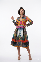 Mosaic City Midi Dress