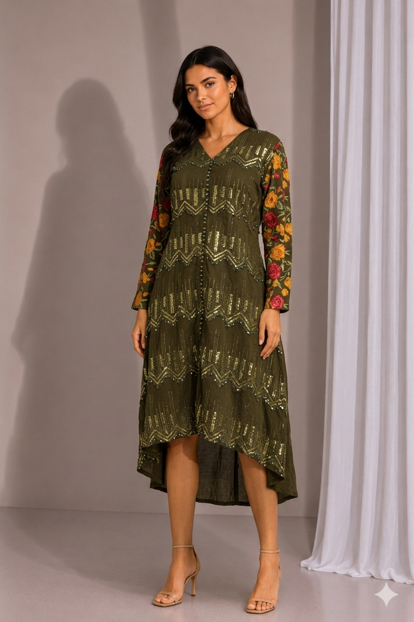 Olive Spark Dress